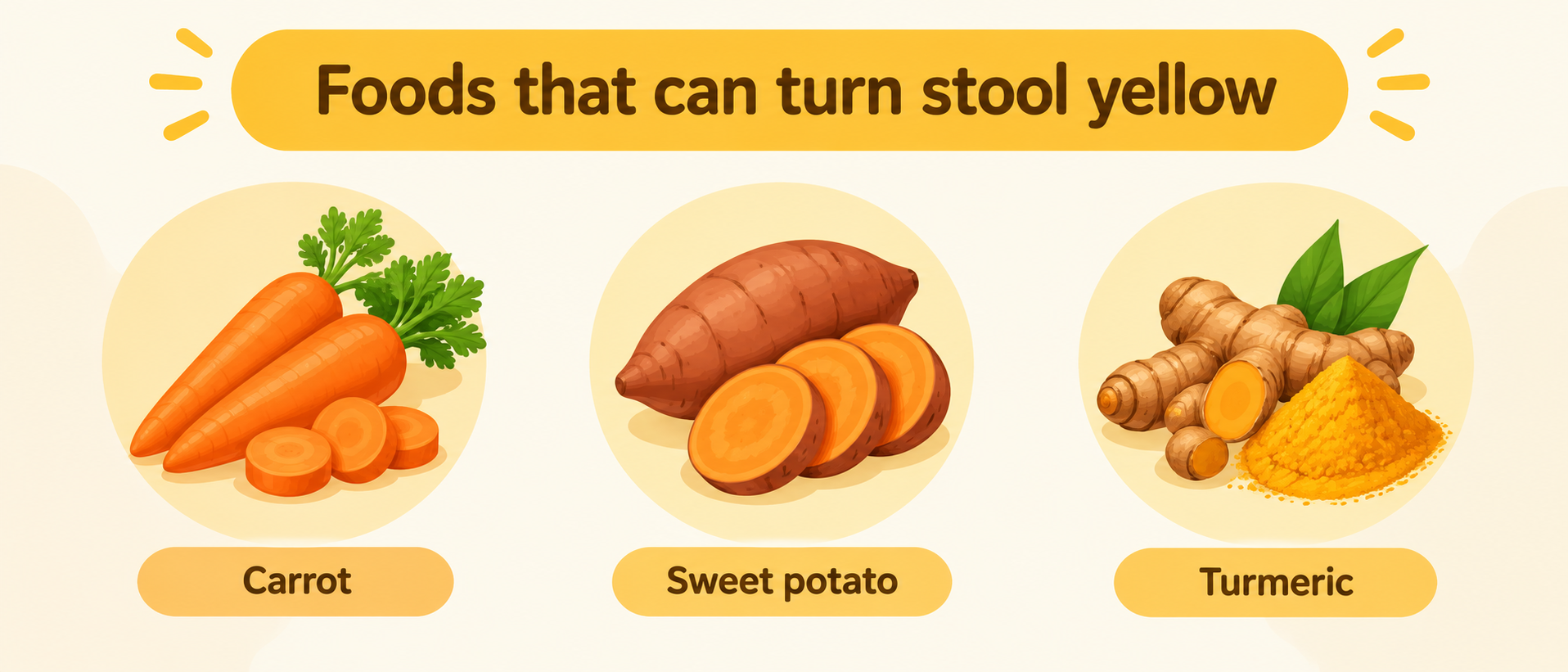 Dietary Foods That Can Turn Stool Yellow Infographic